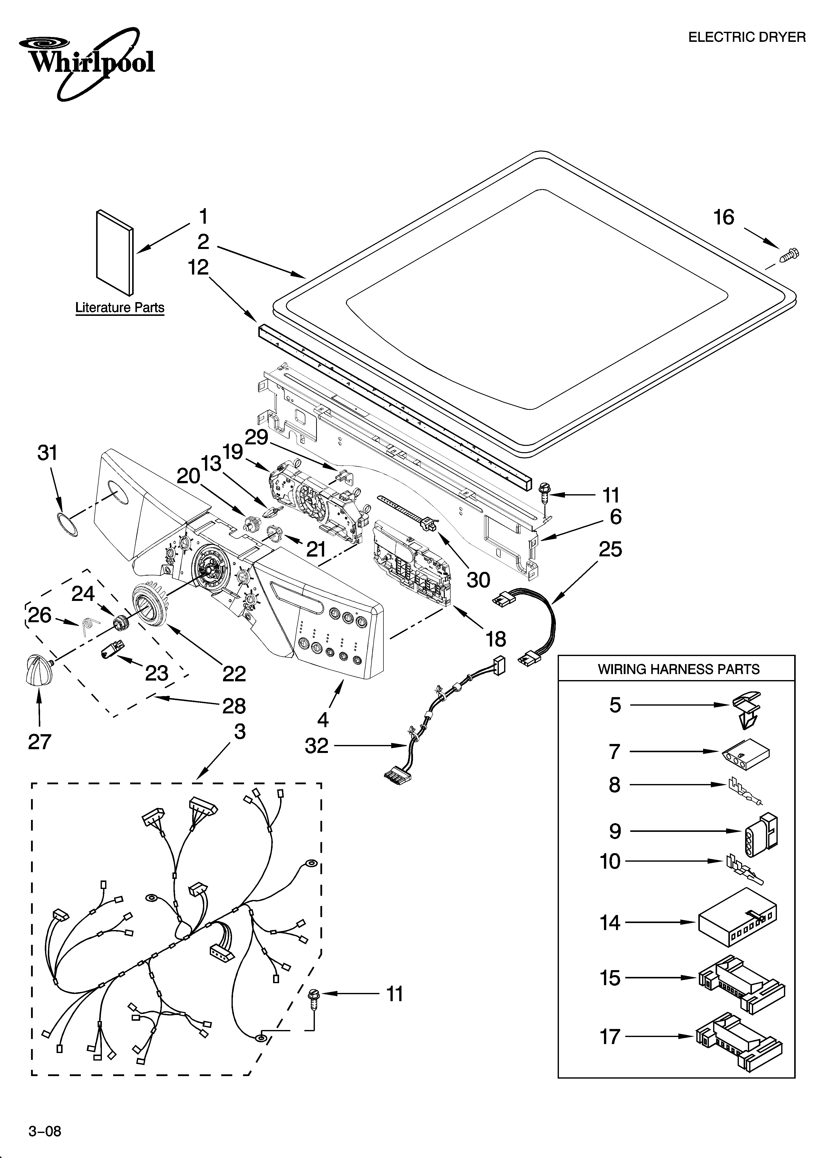 Top and console parts