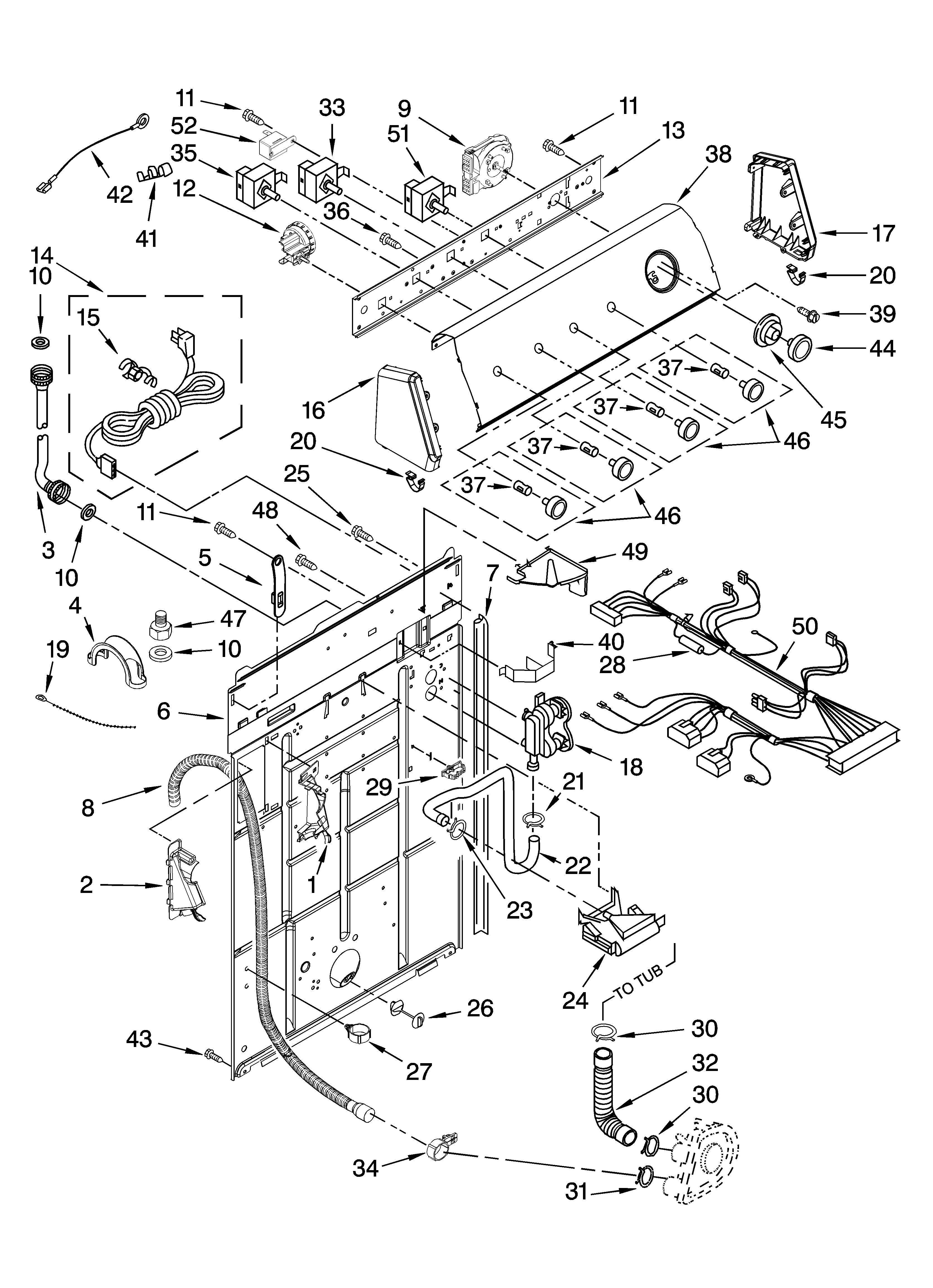 CONTROLS AND REAR PANEL PARTS