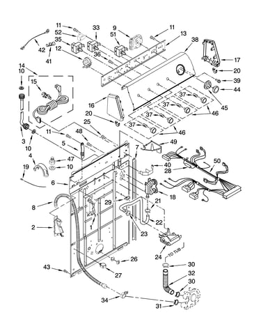 Controls and rear panel parts