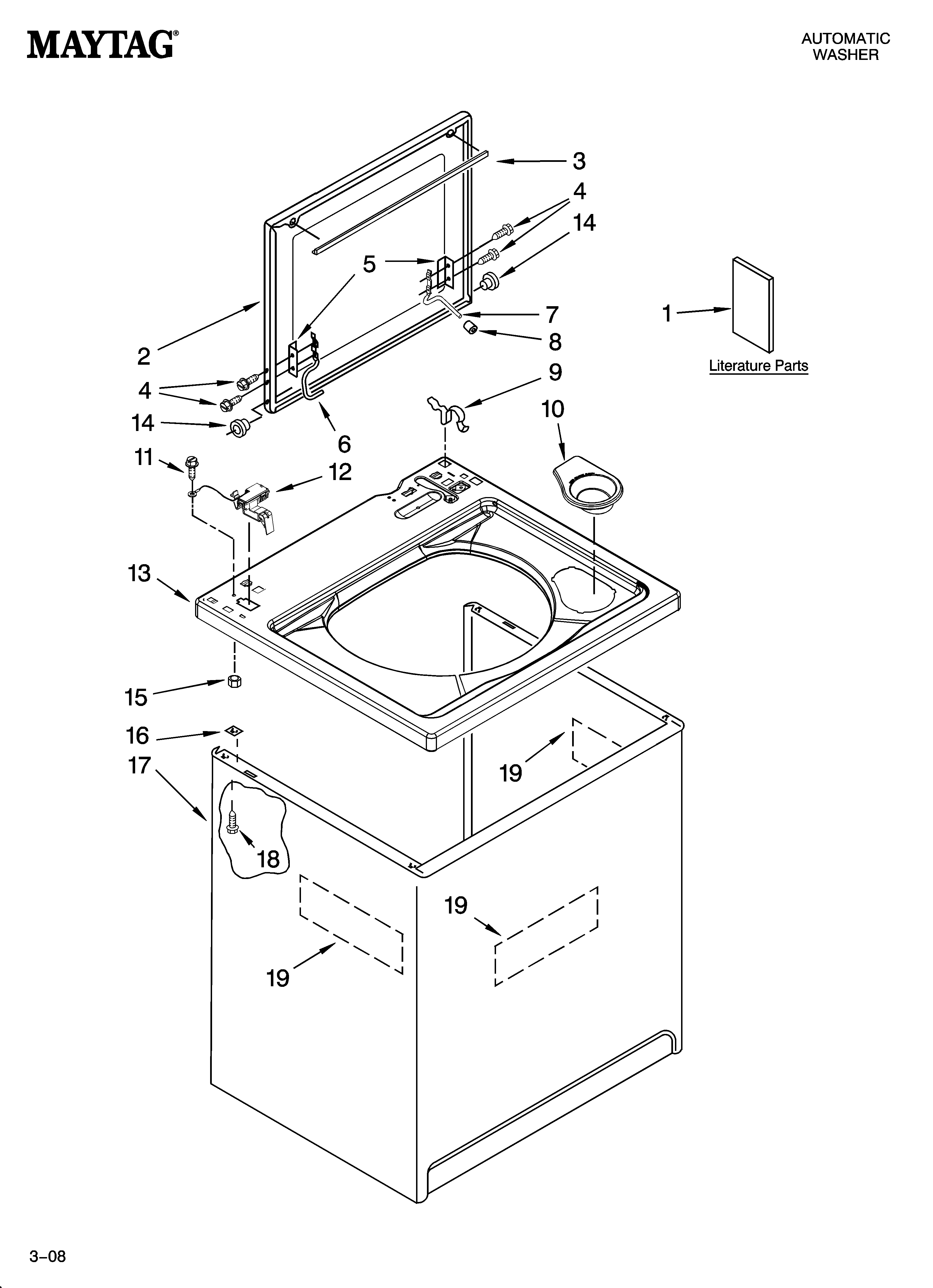TOP AND CABINET PARTS