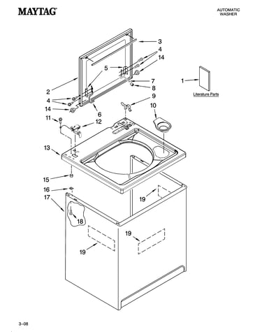 Top and cabinet parts