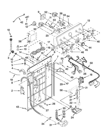 Controls and rear panel parts