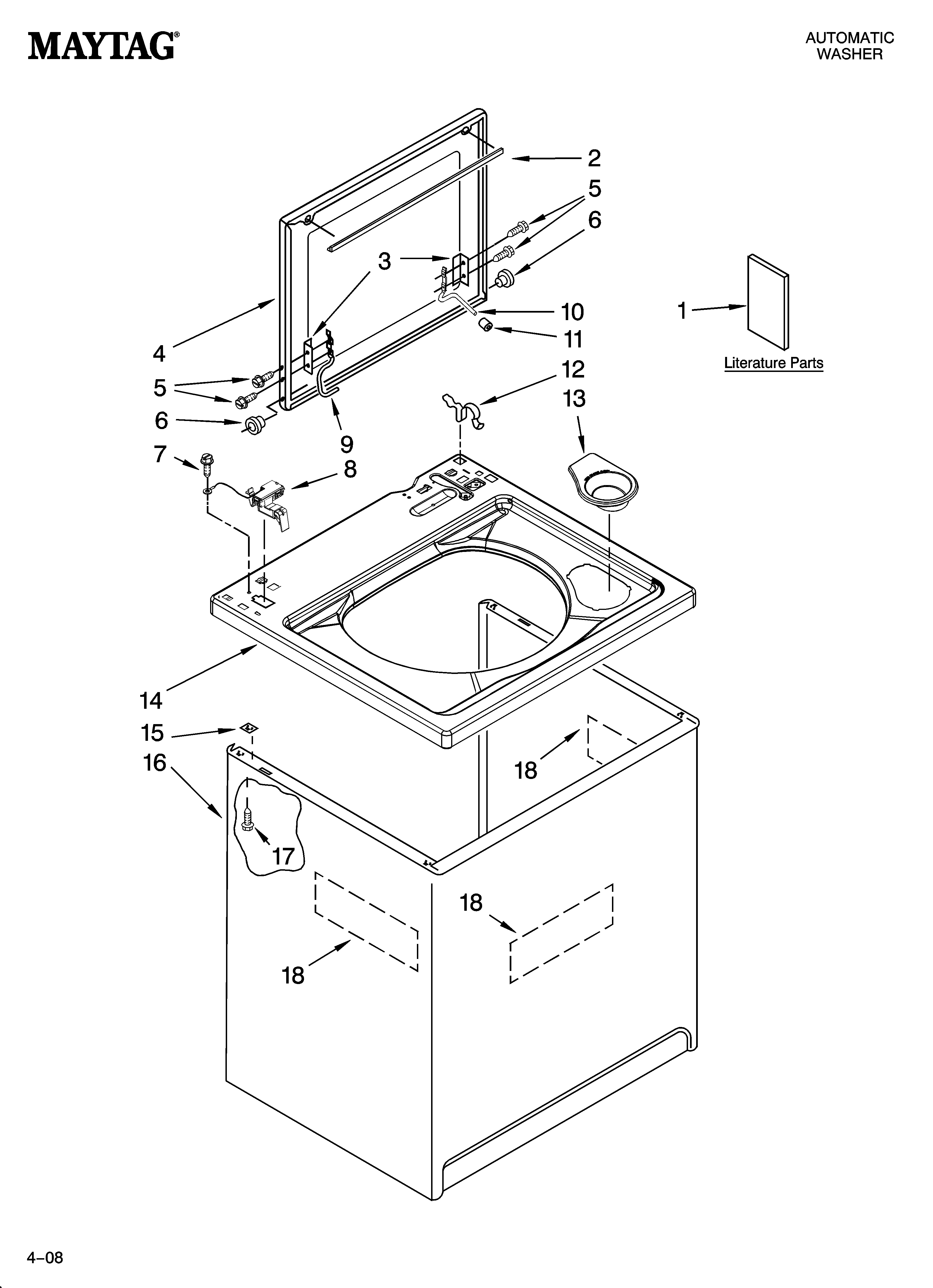 Top and cabinet parts