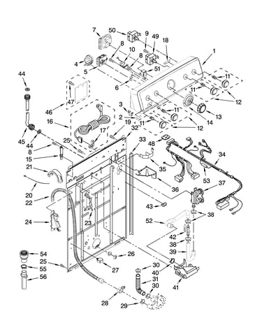 Controls and rear panel parts