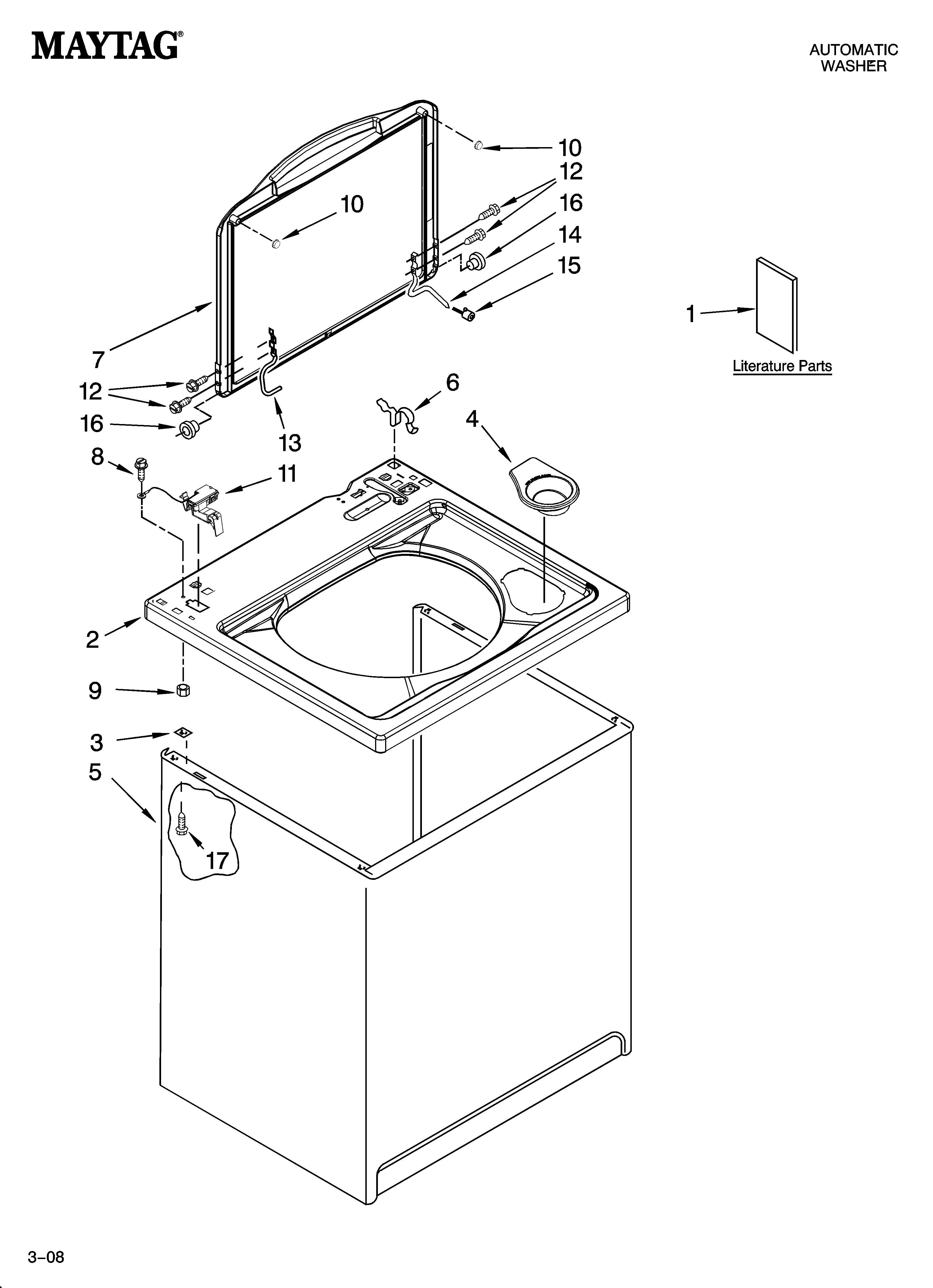 Top and cabinet parts