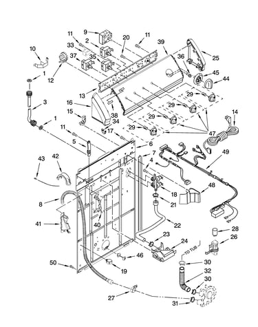Controls and rear panel parts