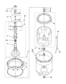 Agitator, basket and tub parts