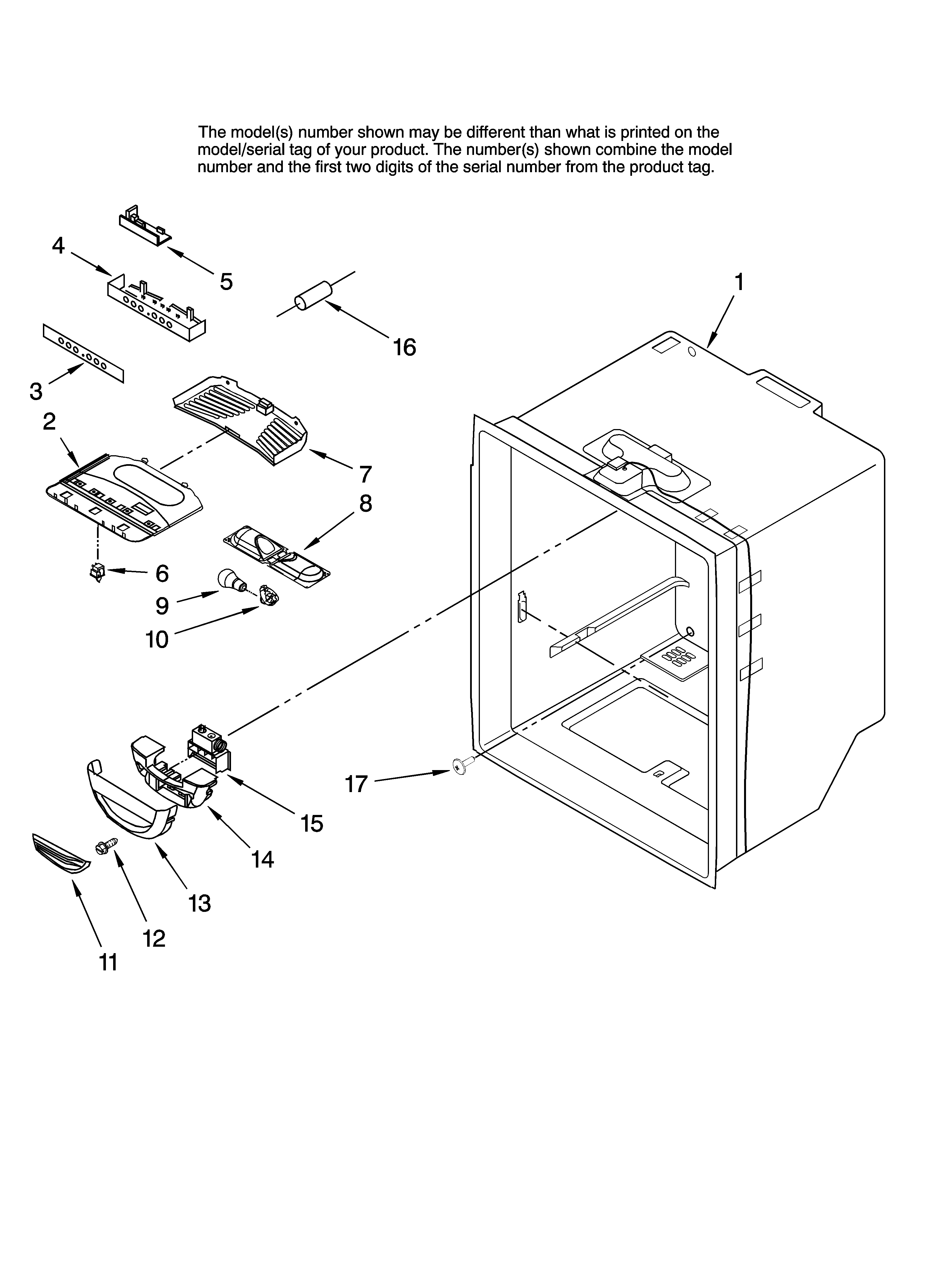 Refrigerator liner parts