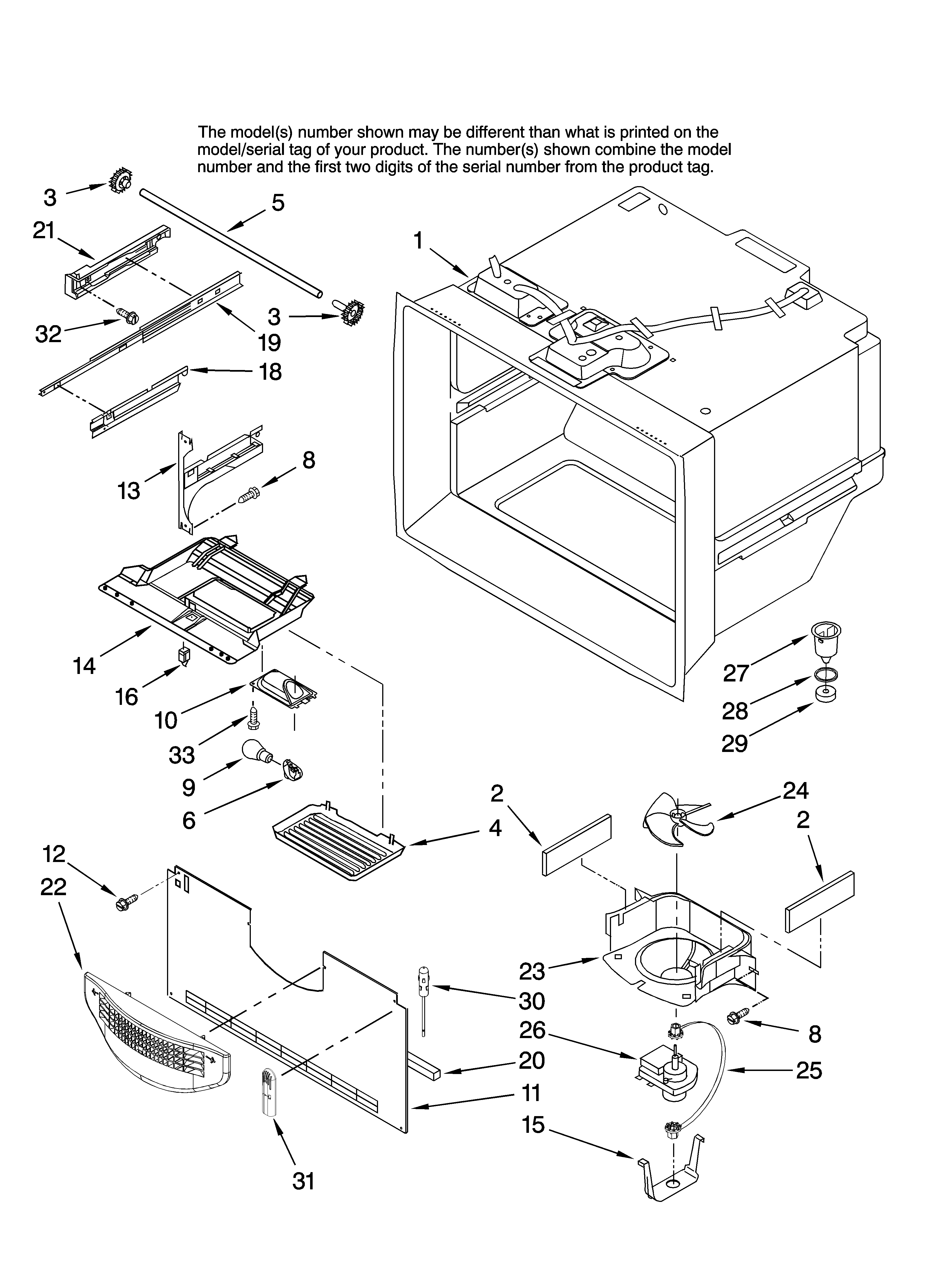 Freezer liner parts
