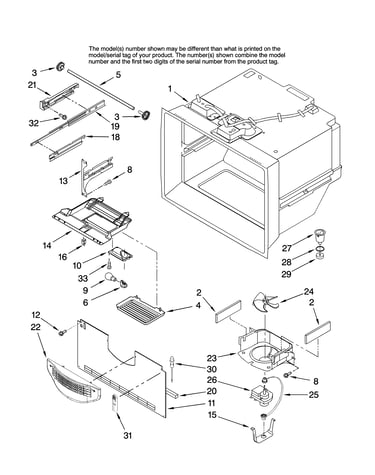 Freezer liner parts