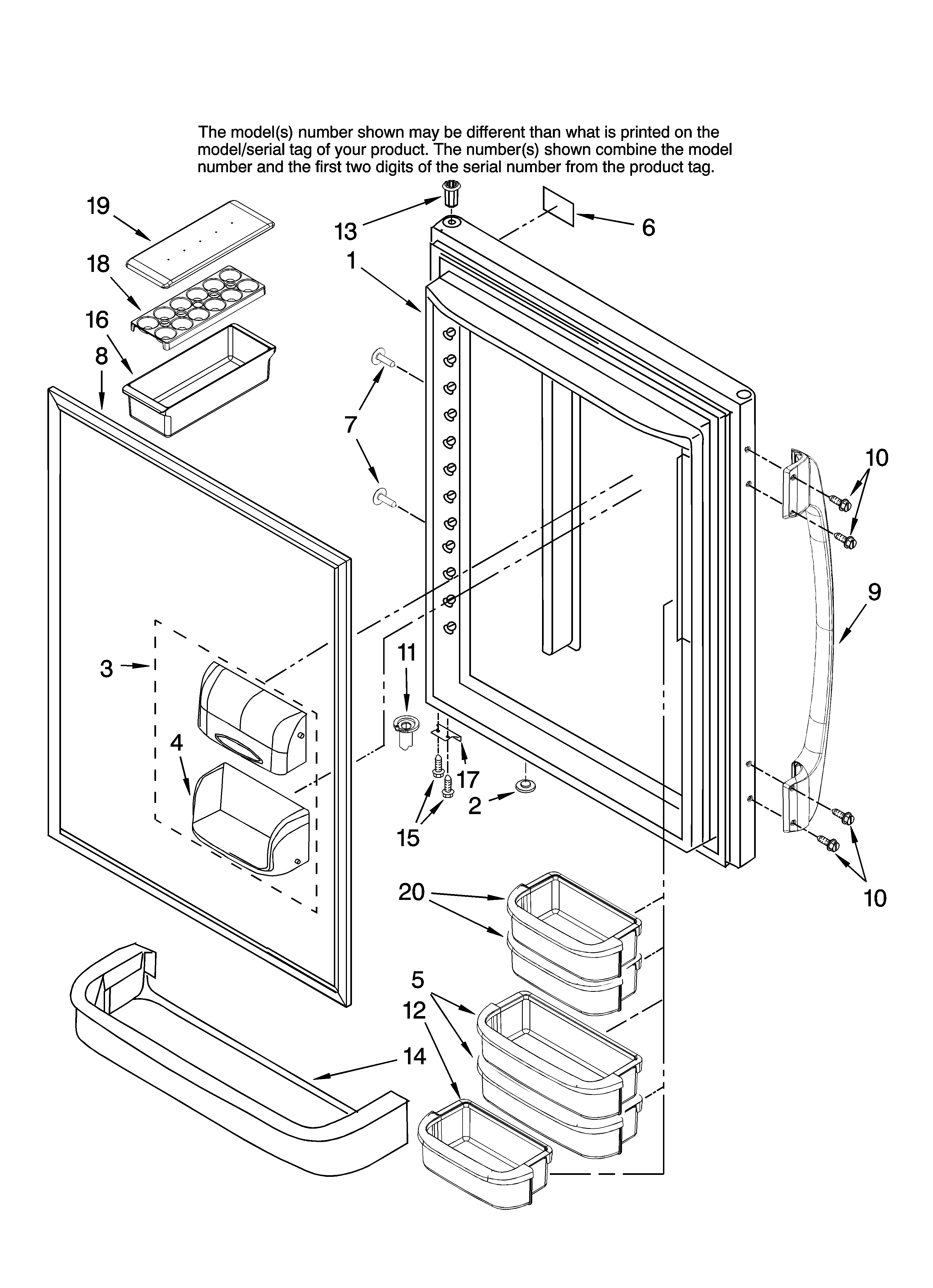 Refrigerator door parts
