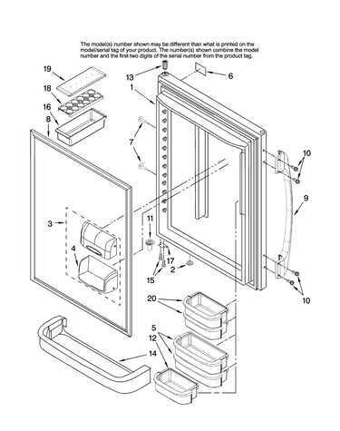 Refrigerator door parts