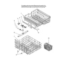 Amana ADB1500AWQ10 upper and lower rack parts diagram