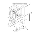 Jenn-Air JDB1255AWS10 tub and frame parts diagram