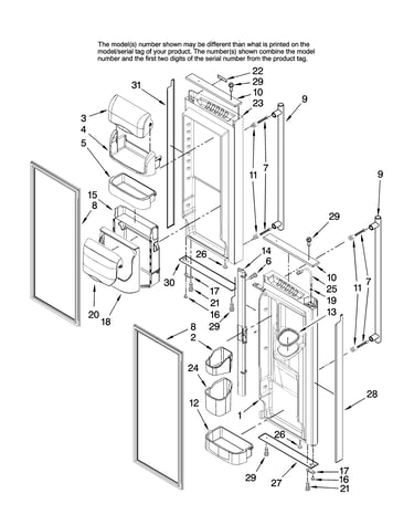 Refrigerator door parts