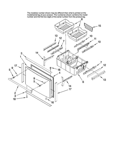 Freezer door parts