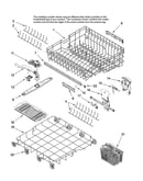 Middle and lower rack parts