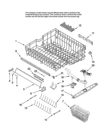 Upper rack parts