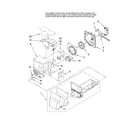 Maytag MFI2569VEB0 motor and ice container parts diagram
