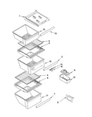 Refrigerator shelf parts