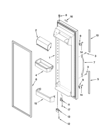 Refrigerator door parts