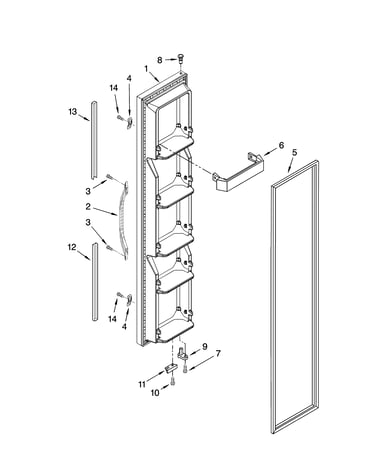 Freezer door parts