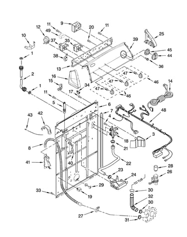 Controls and rear panel parts