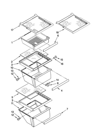 Refrigerator shelf parts