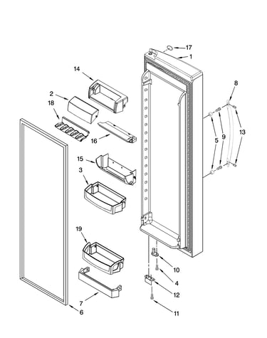 Refrigerator door parts