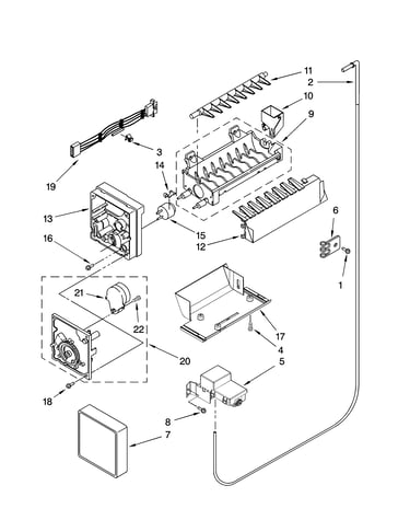 Icemaker parts, optional parts (not included)