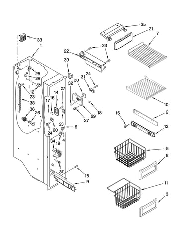 Freezer liner parts