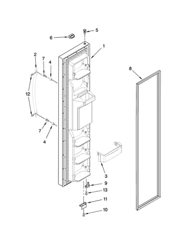 Freezer door parts