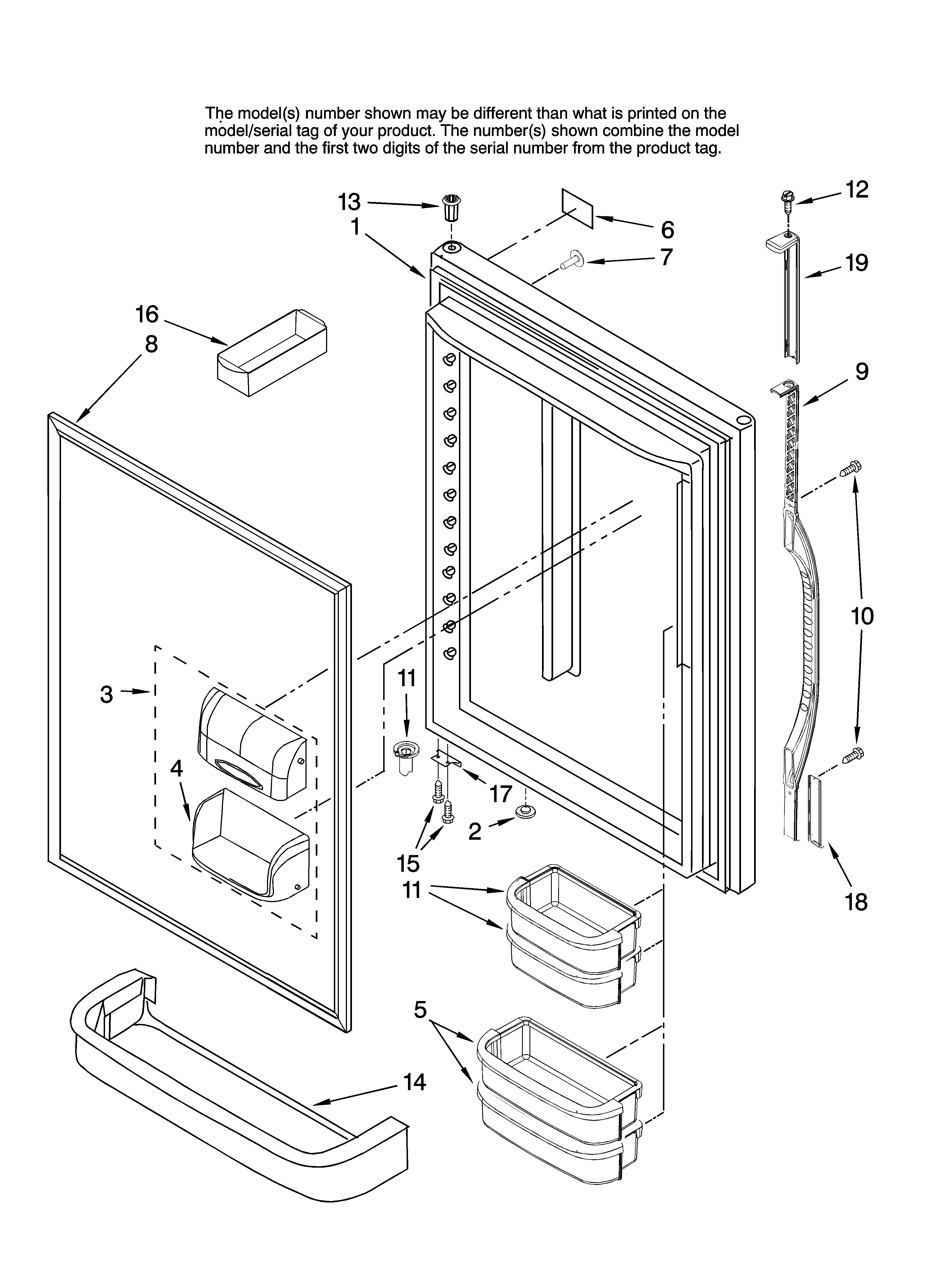 Refrigerator door parts
