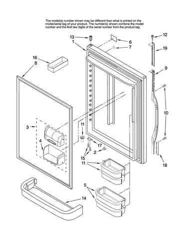 Refrigerator door parts