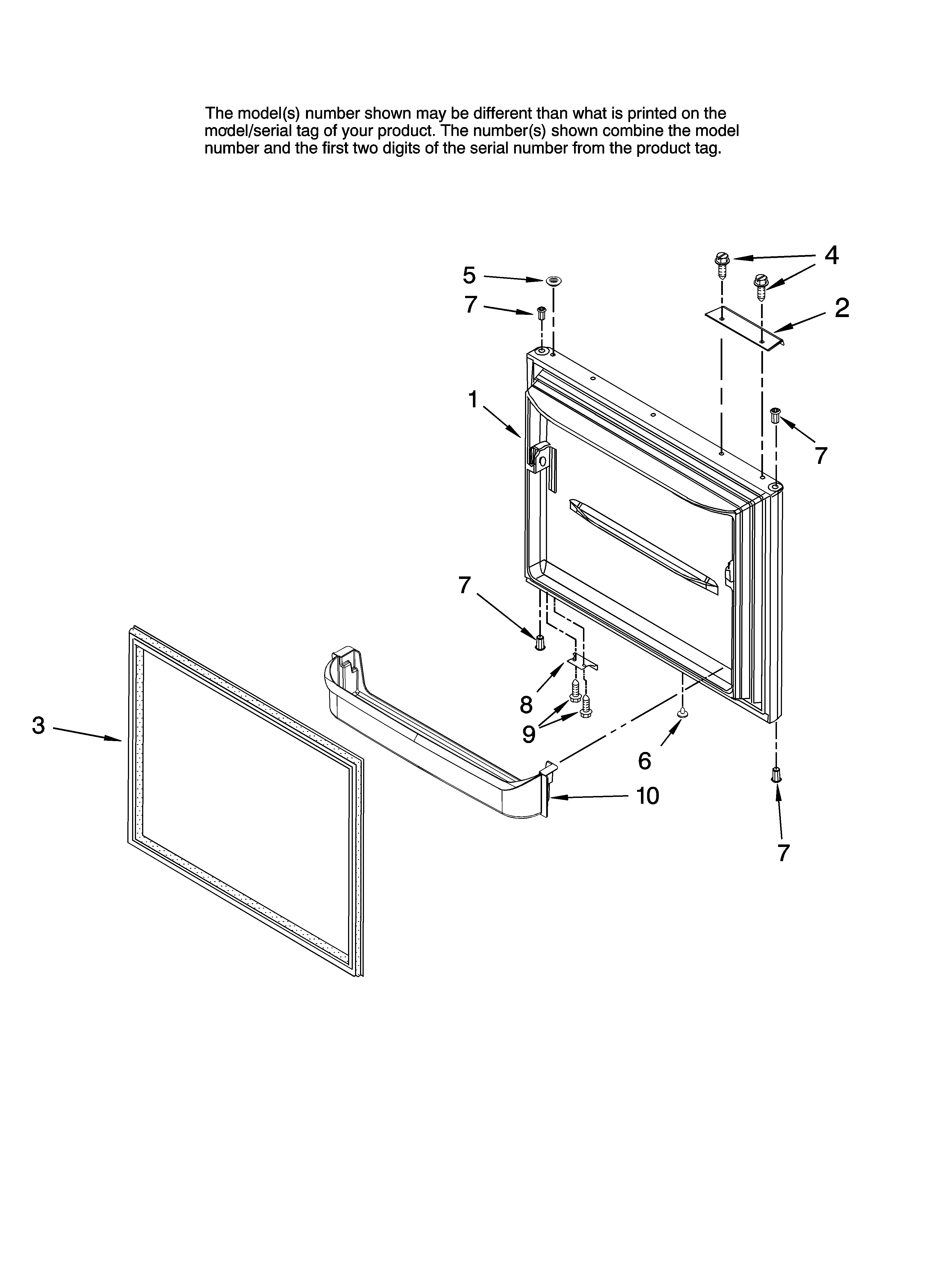 Freezer door parts