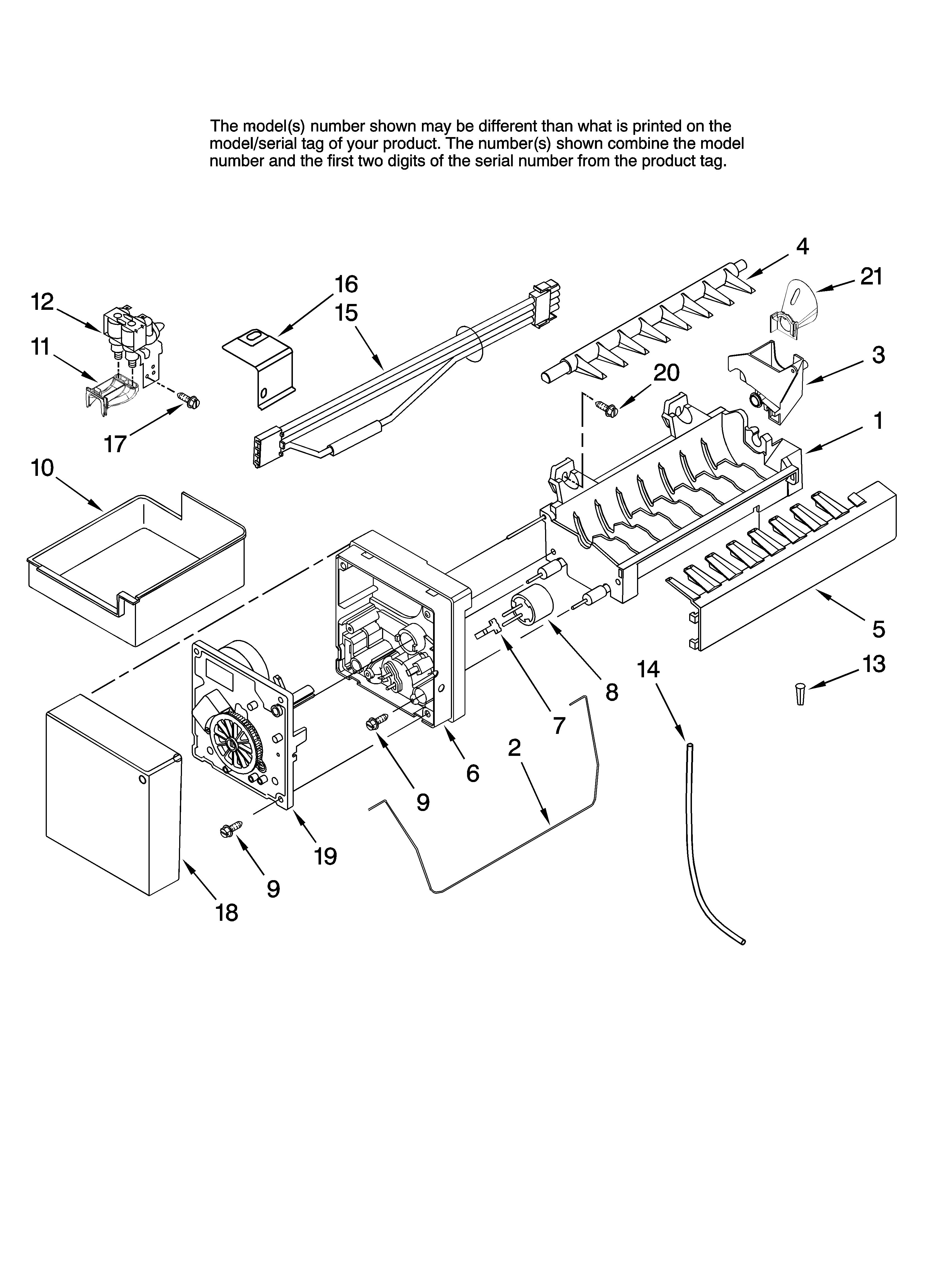 ICEMAKER PARTS, OPTIONAL PARTS (NOT INCLUDED)