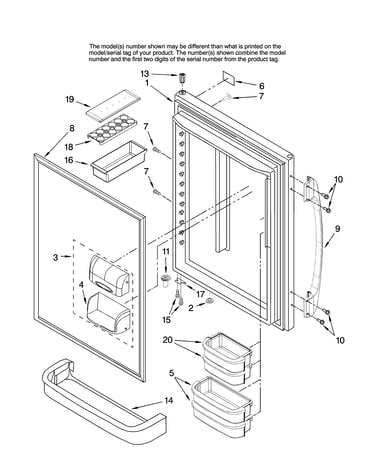 Refrigerator door parts