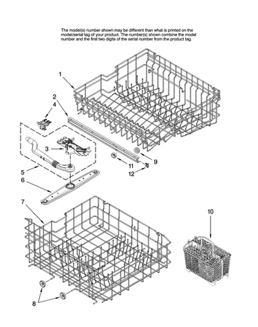 Upper and lower rack parts