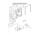 Magic Chef CDB1500AWD10 tub and frame parts diagram