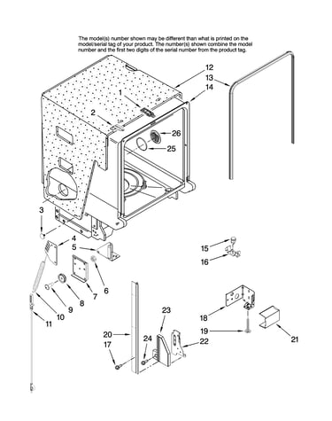 Tub and frame parts