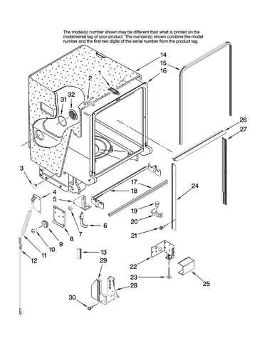 Tub and frame parts