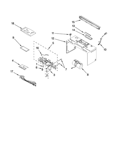 Cabinet and air flow parts