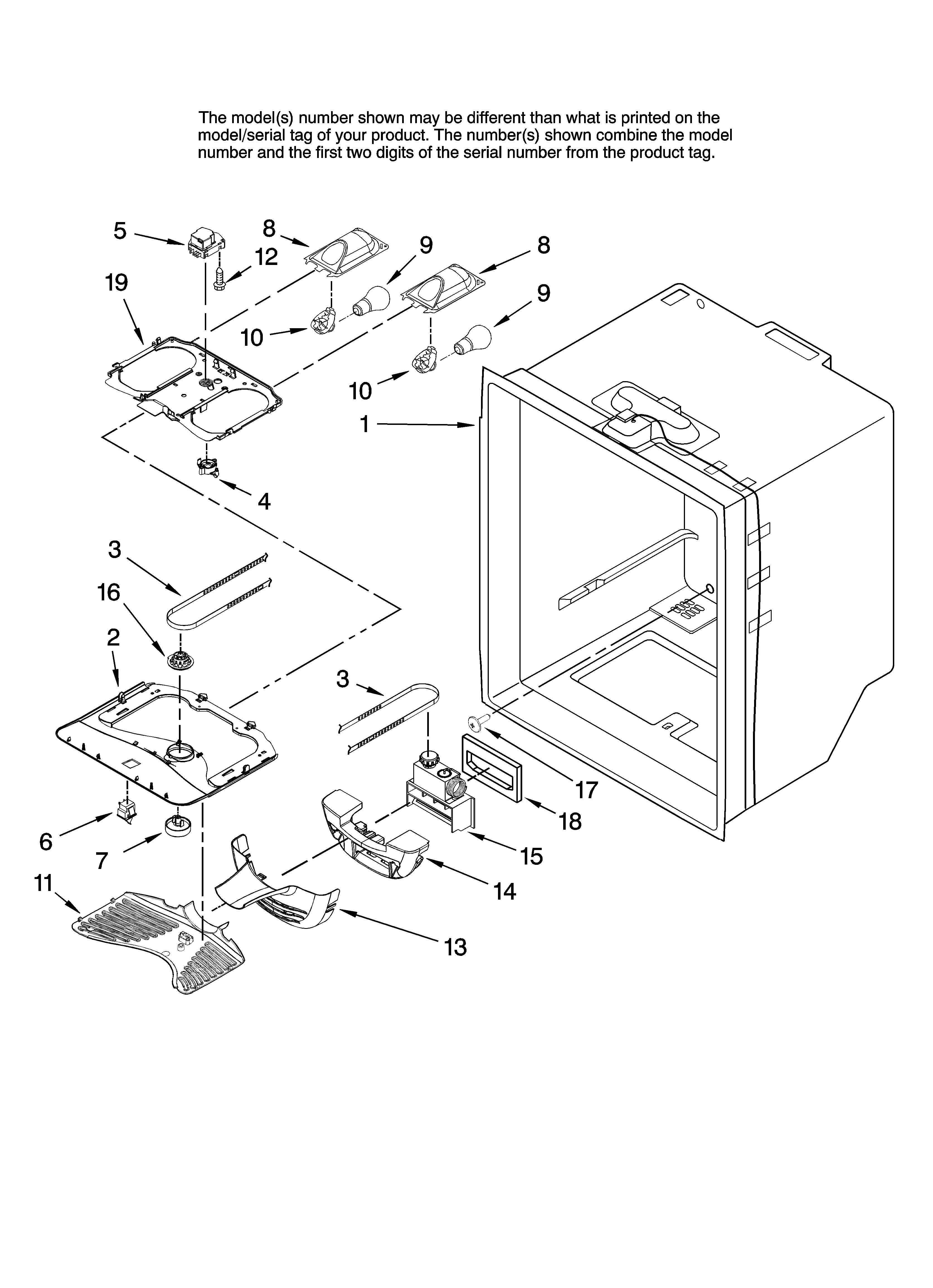 Refrigerator liner parts
