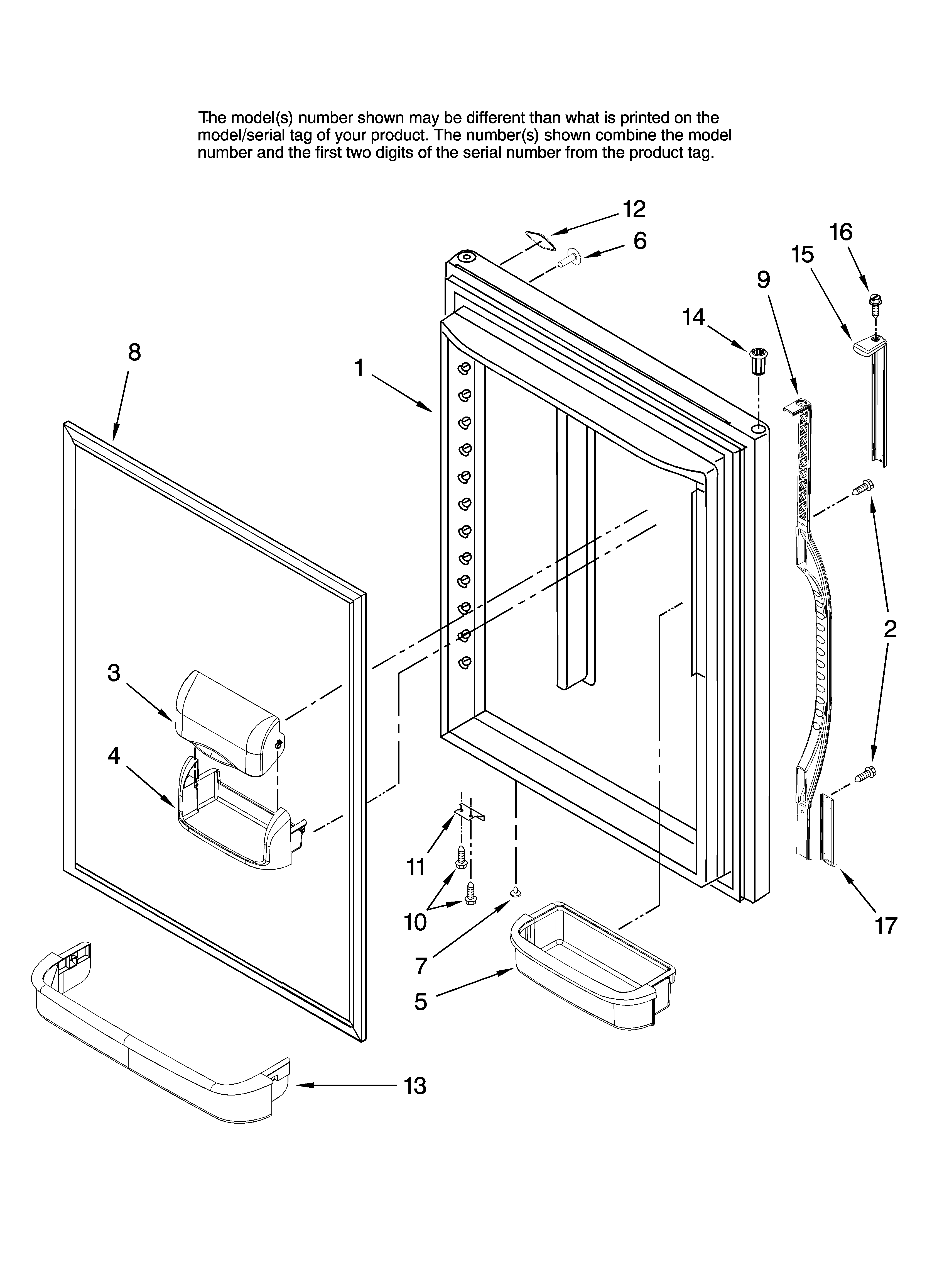 Refrigerator door parts
