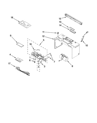 Cabinet and air flow parts