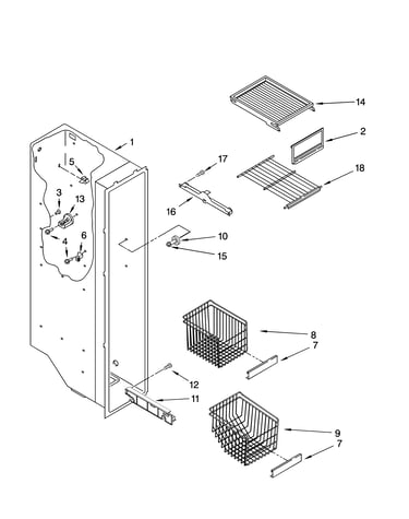 Freezer liner parts