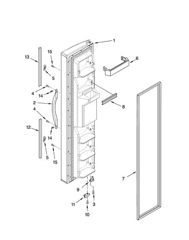 Freezer door parts