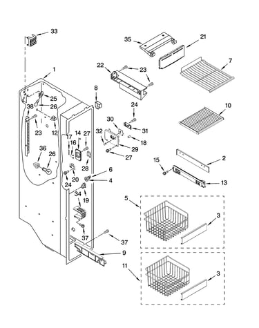 Freezer liner parts