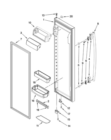 Refrigerator door parts