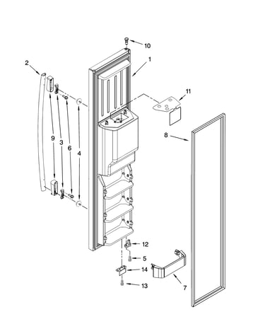 Freezer door parts